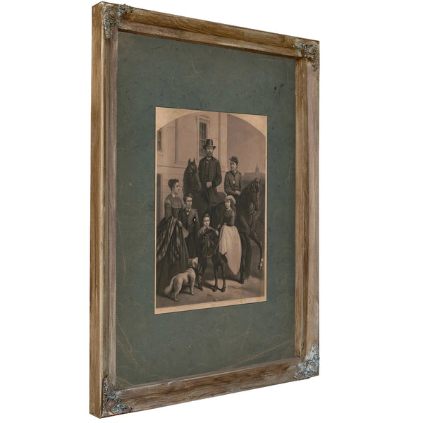 General Grant His Family 1868 — Verdigris Framed Canvas Print | Bella Frye