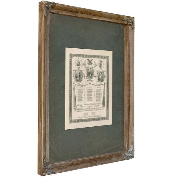 Equality for All Men Before the Law 1877 — Verdigris Framed Canvas Print | Bella Frye
