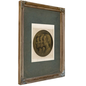Defender Martyr Father Us Grant a Lincoln G Washington 187 — Verdigris Framed Canvas Print | Bella Frye