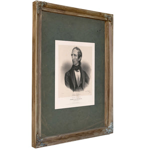 John Tyler President of the United States 1841 Born 29th Day of March 179 1841 — Verdigris Framed Canvas Print | Bella Frye
