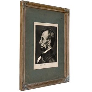 Abraham Lincoln 19th Century 2 — Verdigris Framed Canvas Print | Bella Frye