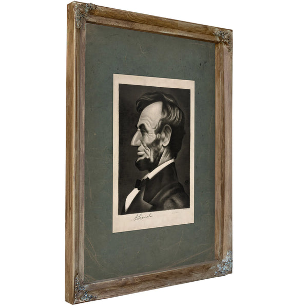 Abraham Lincoln 19th Century 2 — Verdigris Framed Canvas Print | Bella Frye