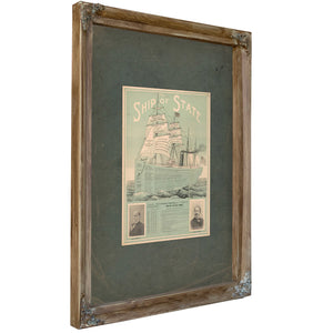 Ship of State William Mckinley Garret a Hobart 1897 — Verdigris Framed Canvas Print | Bella Frye