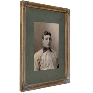 Honus Wagner Portrait — Verdigris Framed Canvas Print | Bella Frye