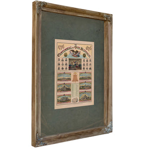 The Centennial of Our Republic 1876 — Verdigris Framed Canvas Print | Bella Frye