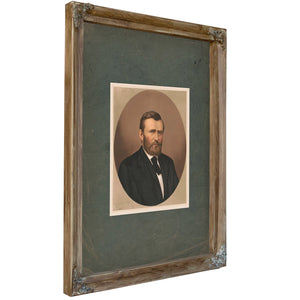 Grant in Citizens Clothes 1868 — Verdigris Framed Canvas Print | Bella Frye