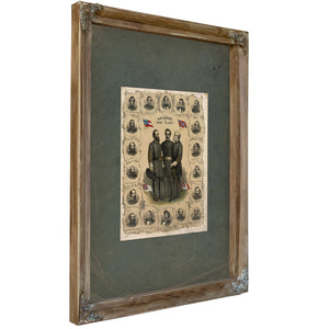 Our Heroes and Our Flag 1896 — Verdigris Framed Canvas Print | Bella Frye