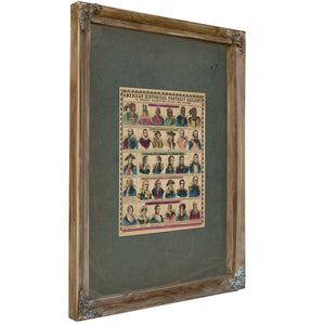 American Historical Portrait Gallery 19th Century — Verdigris Framed Canvas Print | Bella Frye