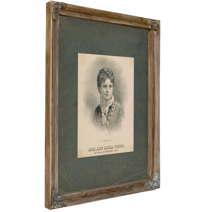 Mrs Ann Eliza Young 19th Wife of Brigham Young 1869 1875 — Verdigris Framed Canvas Print | Bella Frye