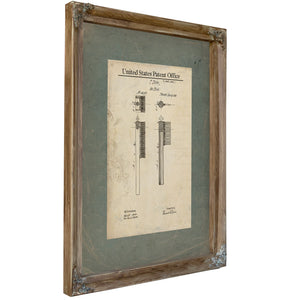 The Divine Instrument Patent No. 14125 — Verdigris Framed Canvas Print | Bella Frye