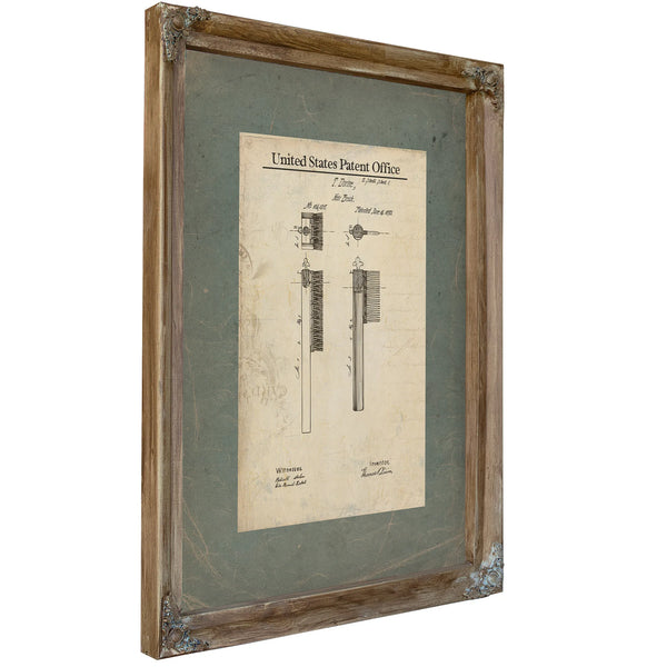 The Divine Instrument Patent No. 14125 — Verdigris Framed Canvas Print | Bella Frye