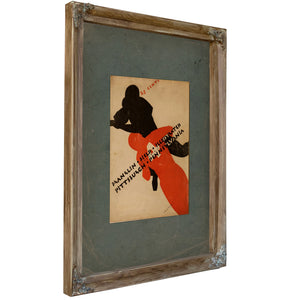 November 5 1932 Franklin Field Illustrated for the Pennsylvania Versus Pittsburgh — Verdigris Framed Canvas Print | Bella Fry