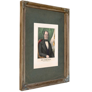 General James Irvin Whig Candidate for Governor of Pennsylvania 1847 — Verdigris Framed Canvas Print | Bella Frye