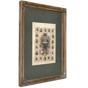 Our Heroes and Our Flags 1895 — Verdigris Framed Canvas Print | Bella Frye