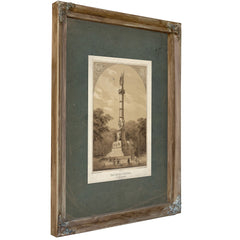 Army and Navy Monument on the Boston Common Erected 1877 1877 — Verdigris Framed Canvas Print | Bella Frye