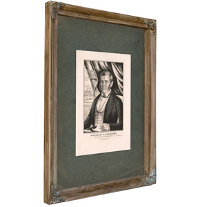 William F Johnston Governor of Pennsylvania 1848 — Verdigris Framed Canvas Print | Bella Frye