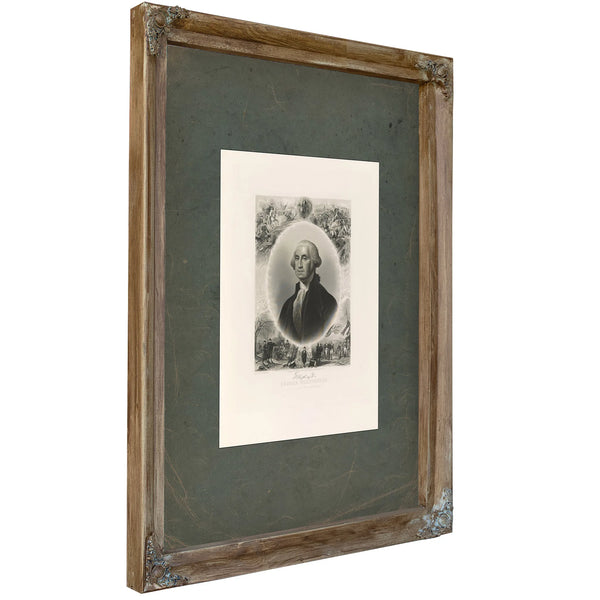 George Washington 19th Century 1 — Verdigris Framed Canvas Print | Bella Frye