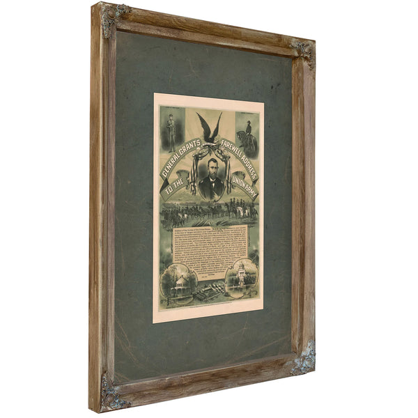 President Lincoln and Family 19th Century — Verdigris Framed Canvas Print | Bella Frye