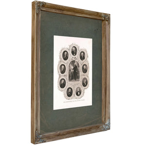 The Presidents of the United States 1842 — Verdigris Framed Canvas Print | Bella Frye