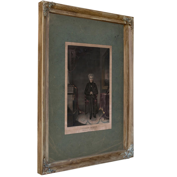 Andrew Jackson President of the United States 1833 — Verdigris Framed Canvas Print | Bella Frye