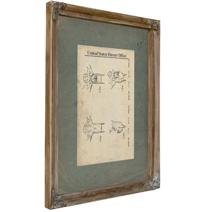 Us Design Patent 329321 Batman Returns Cowl Design (september 15 1992) — Verdigris Framed Canvas Print | Bella Frye