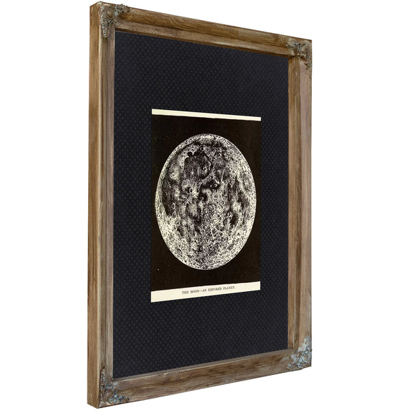 The Expired Planet Victorian Lunar Death Portrait — Verdigris Framed Canvas Print | Bella Frye