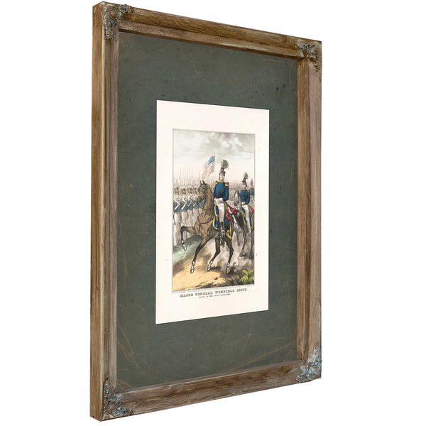 Major General Winfield Scott General in Chief United States Army 1846 — Verdigris Framed Canvas Print | Bella Frye
