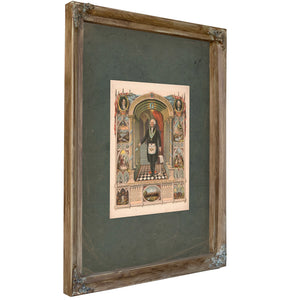 Washington as a Freemason Commander of the American Army 1775 President of the United States 1789 187 — Verdigris Framed Canv