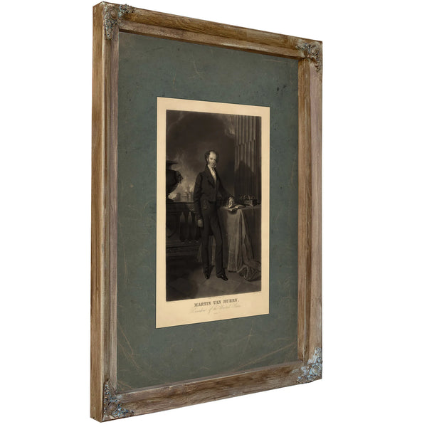 Martin Van Buren President of the United States 1839 1841 — Verdigris Framed Canvas Print | Bella Frye