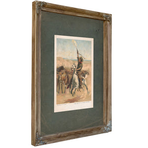 Heading a Stampede 1888 — Verdigris Framed Canvas Print | Bella Frye