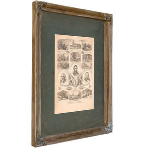 Chain of Events in American History 1887 — Verdigris Framed Canvas Print | Bella Frye