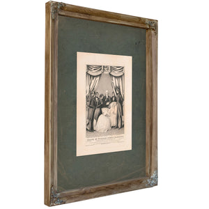 Death of William Henry Harrison 1846 — Verdigris Framed Canvas Print | Bella Frye