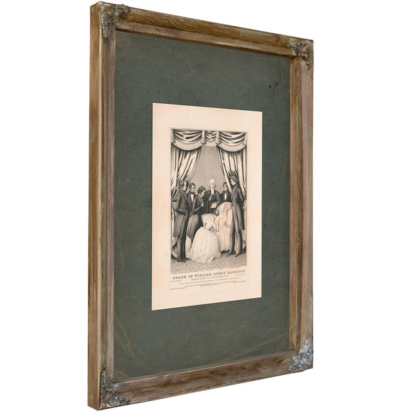 Death of William Henry Harrison 1846 — Verdigris Framed Canvas Print | Bella Frye