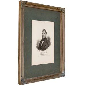 Wilson Lumpkin Governor of Georgia 1838 — Verdigris Framed Canvas Print | Bella Frye