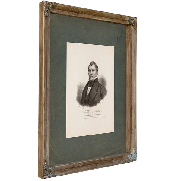 Wilson Lumpkin Governor of Georgia 1838 — Verdigris Framed Canvas Print | Bella Frye