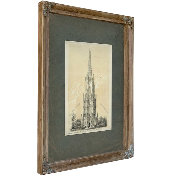 Washington Monument 1844 — Verdigris Framed Canvas Print | Bella Frye