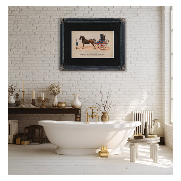 Brewster Co Annual Exhibition of Carriages — Framed Wall Art Room View | Bella Frye