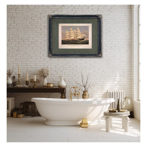 Clipper Ship Three Brothers 2972 Tons_ the Largest Sailing Ship in the World — Framed Wall Art Room View | Bella Frye