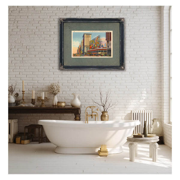 Electric Dreams of the Great White Way Times Square Nocturne — Framed Wall Art Room View | Bella Frye