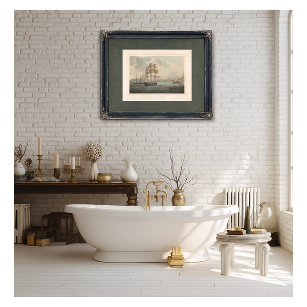 Frigate America Frigate La Rein Blanche 19th Century — Framed Wall Art Room View | Bella Frye
