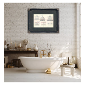 The Keepers Blueprint Fishing Battery Light Station Engineering Drawings — Framed Wall Art Room View | Bella Frye