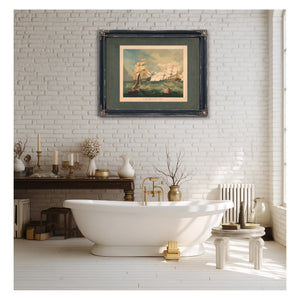 Gw Gail Ax Navy 1886 — Framed Wall Art Room View | Bella Frye