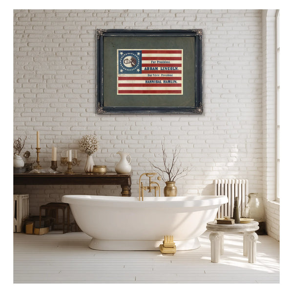 for President Abram Lincoln for Vice President Hannibal Hamlin 186 — Framed Wall Art Room View | Bella Frye