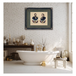Abraham Lincoln of Illinois Andrew Johnson of Tennessee 1864 — Framed Wall Art Room View | Bella Frye