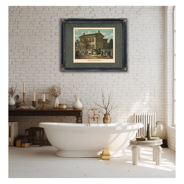 Abraham Lincolns Return Home After His Successful Campaign for the Presidency — Framed Wall Art Room View | Bella Frye