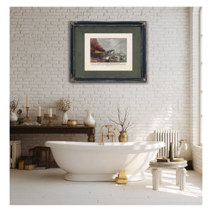 Burning of the Ocean Monarch of Boston in the English Channel August 24th 18 — Framed Wall Art Room View | Bella Frye