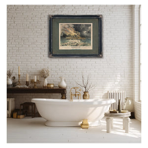 Awful Conflagration of the Steam Boat Lexington in Long Island Sound on Mond — Framed Wall Art Room View | Bella Frye