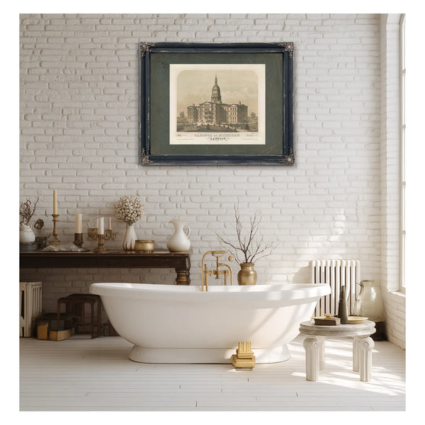 Capitol of Michigan Lansing 19th Century — Framed Wall Art Room View | Bella Frye