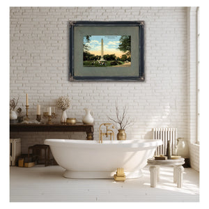 Cleopatras Needle the Egyptian Enigma in the American Garden — Framed Wall Art Room View | Bella Frye