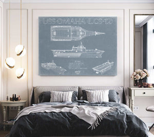 USS Omaha (LCS-12) Blueprint Wall Art